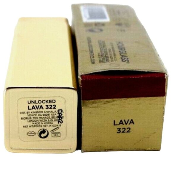 Hourglass Cosmetics Unlocked Satin Creme Lipstick in Lava 322 Full Size 0.14oz - Picture 2 of 2
